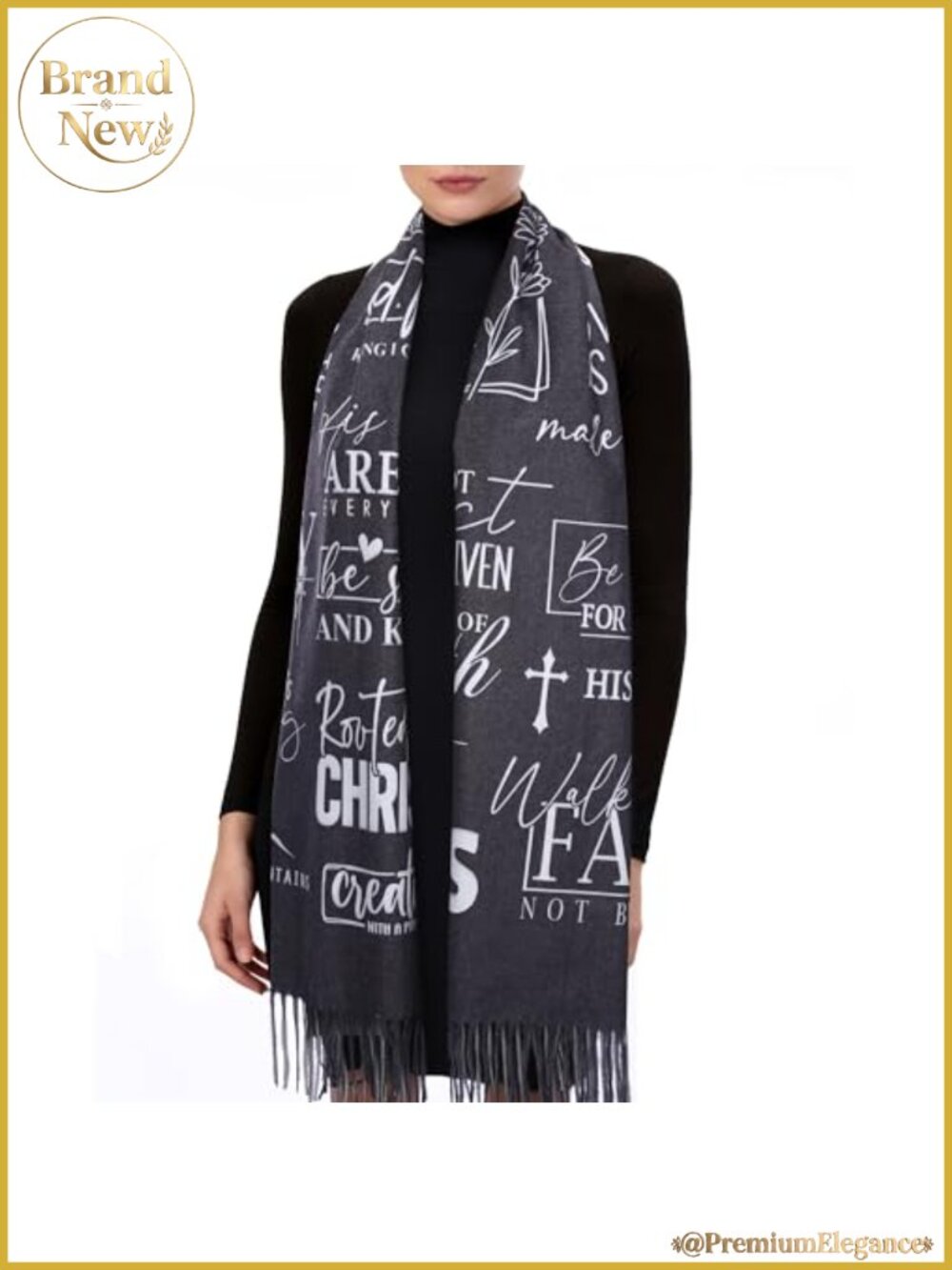 Cashmere Blend Prayer Shawl Wrap Pashmina Christian Gift